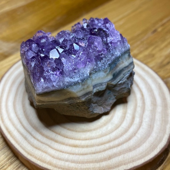 GIVEN AS FREE GIFT Spectacular HQ Grape Jelly Amethyst Geode Chunk - Picture 6 of 8